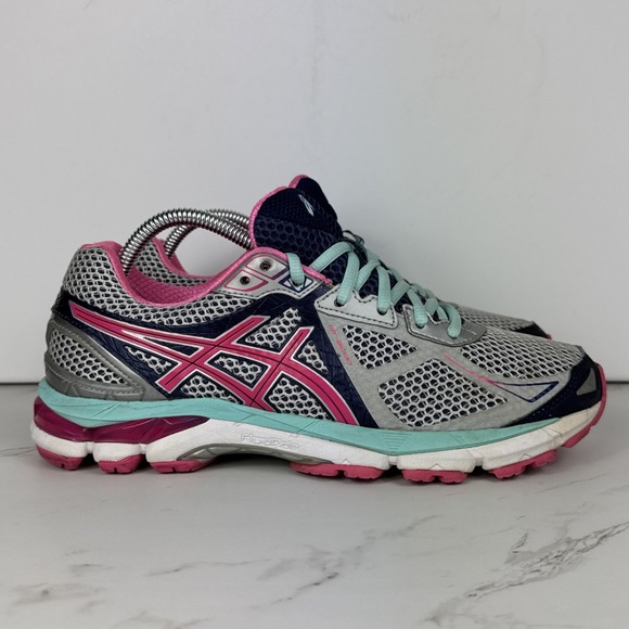 ASICS GT-2000 3 Running Shoes Womens 9.5 Teal Pink Gray Athletic Sneaker Walking - Picture 2 of 10